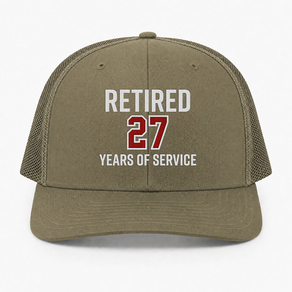 Custom Firefighter Retirement Richardson 112 Trucker Cap - Embroidered