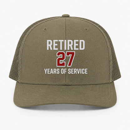 Custom Firefighter Retirement Richardson 112 Trucker Cap - Embroidered