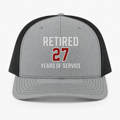 Custom Firefighter Retirement Richardson 112 Trucker Cap - Embroidered