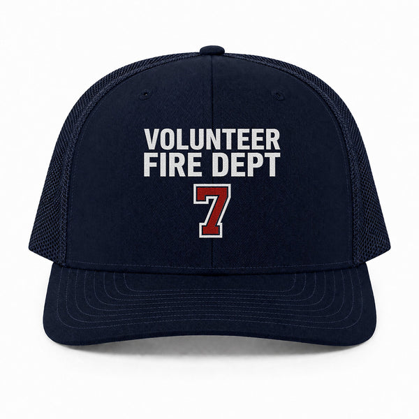 Custom Volunteer Fire Department Richardson 112 Trucker Cap - Embroidered