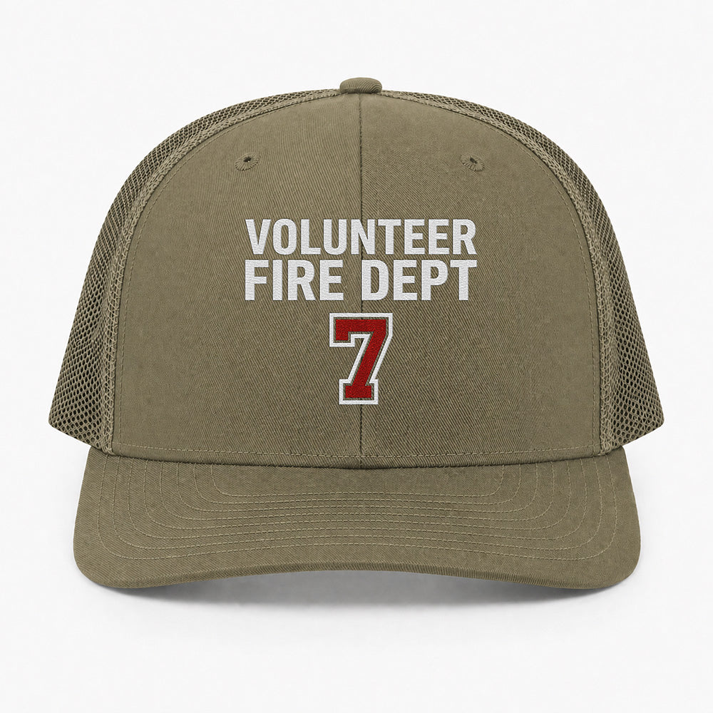 Custom Volunteer Fire Department Richardson 112 Trucker Cap - Embroidered