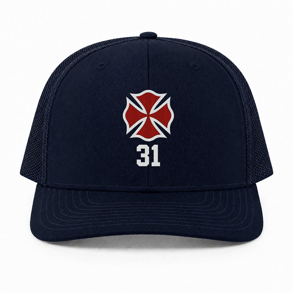 Custom Maltese Cross Richardson 112 Trucker Cap - Embroidered