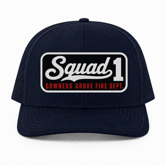 Custom Blackout Script Patch Richardson 112 Trucker Cap - Embroidered