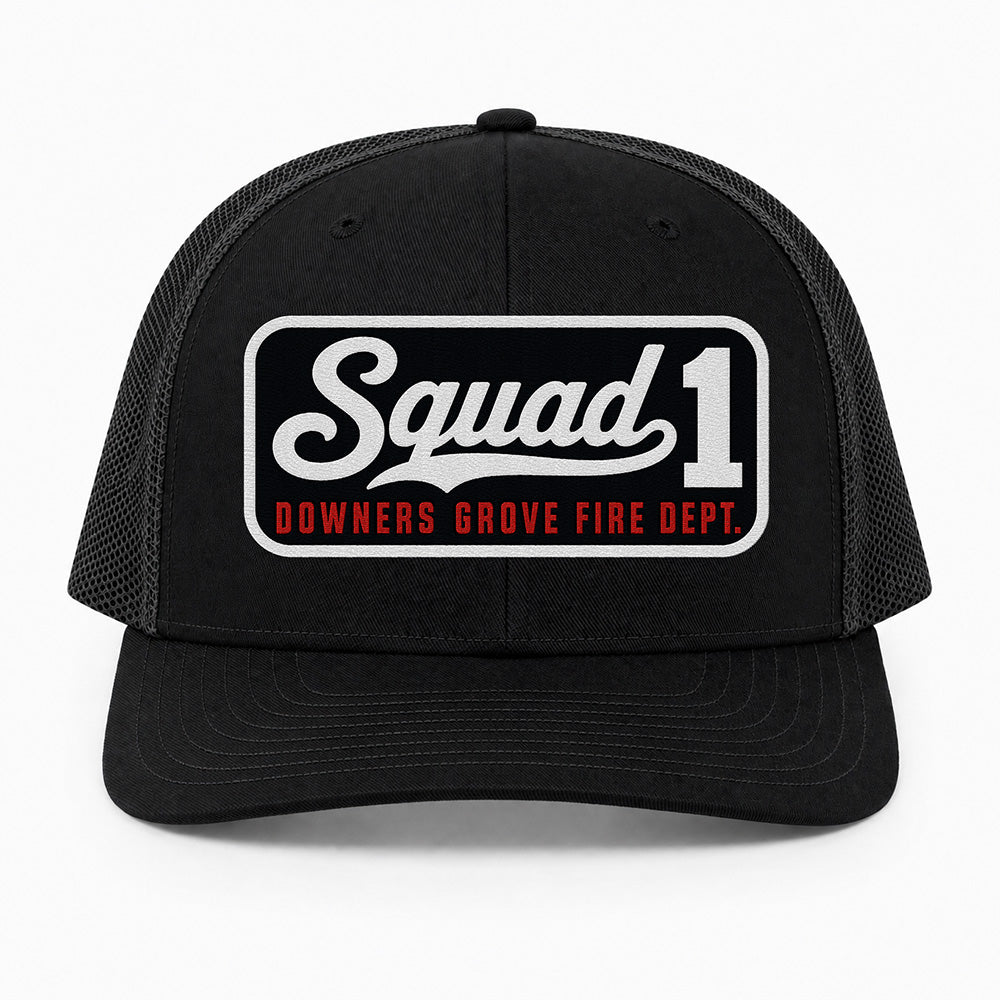 Custom Blackout Script Patch Richardson 112 Trucker Cap - Embroidered