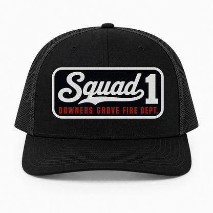 Custom Blackout Script Patch Richardson 112 Trucker Cap - Embroidered