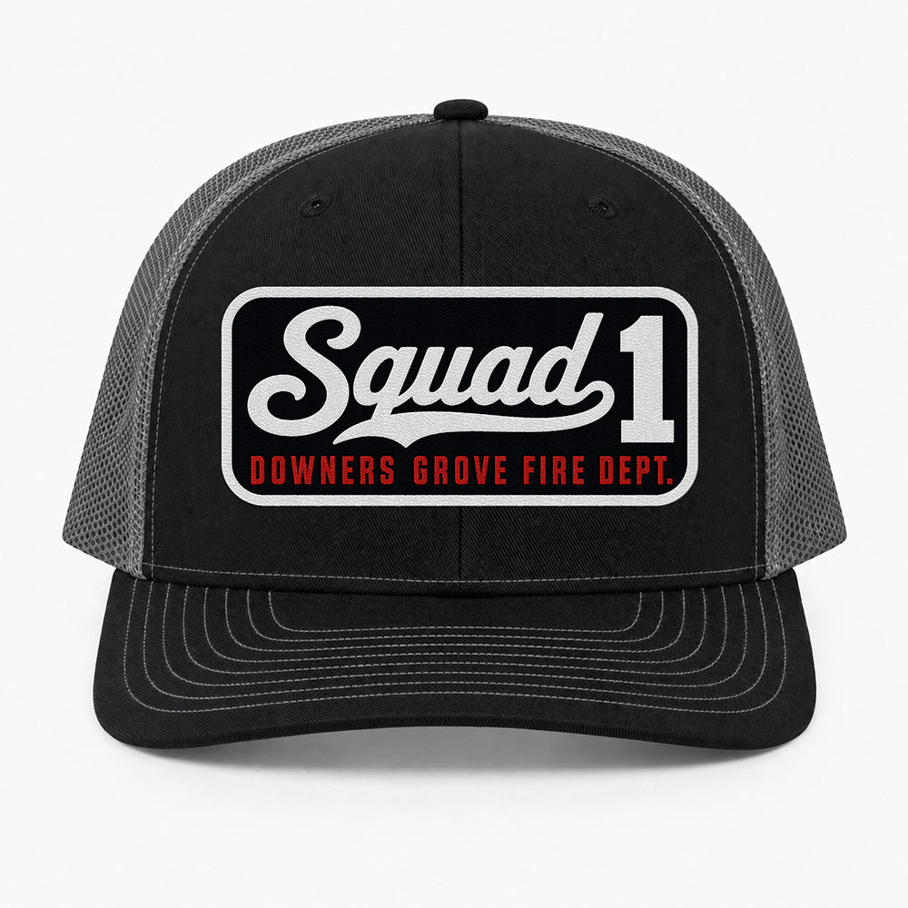 Custom Blackout Script Patch Richardson 112 Trucker Cap - Embroidered