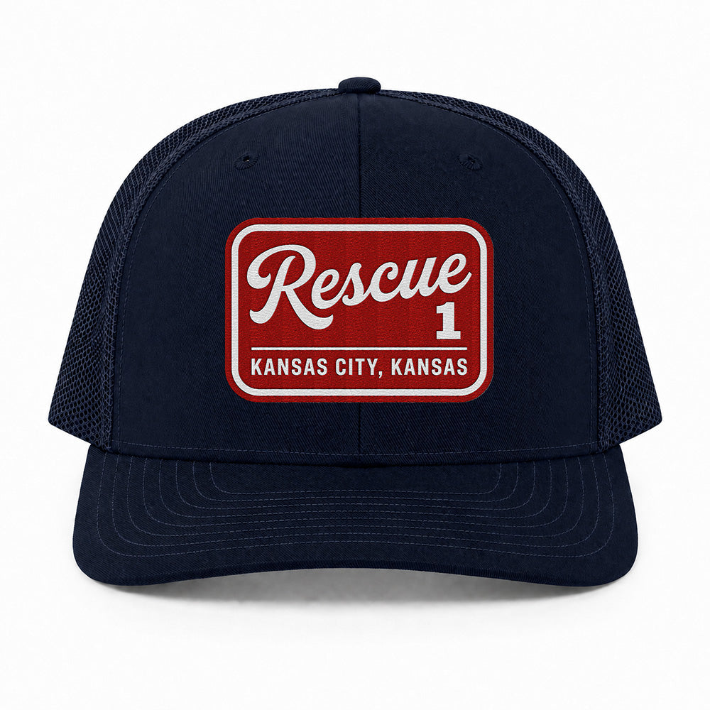Custom Fire Department Patch Richardson 112 Trucker Cap - Embroidered