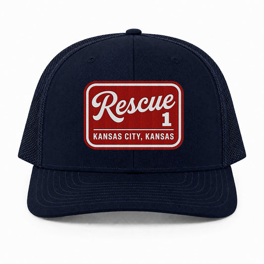 Custom Fire Department Patch Richardson 112 Trucker Cap - Embroidered