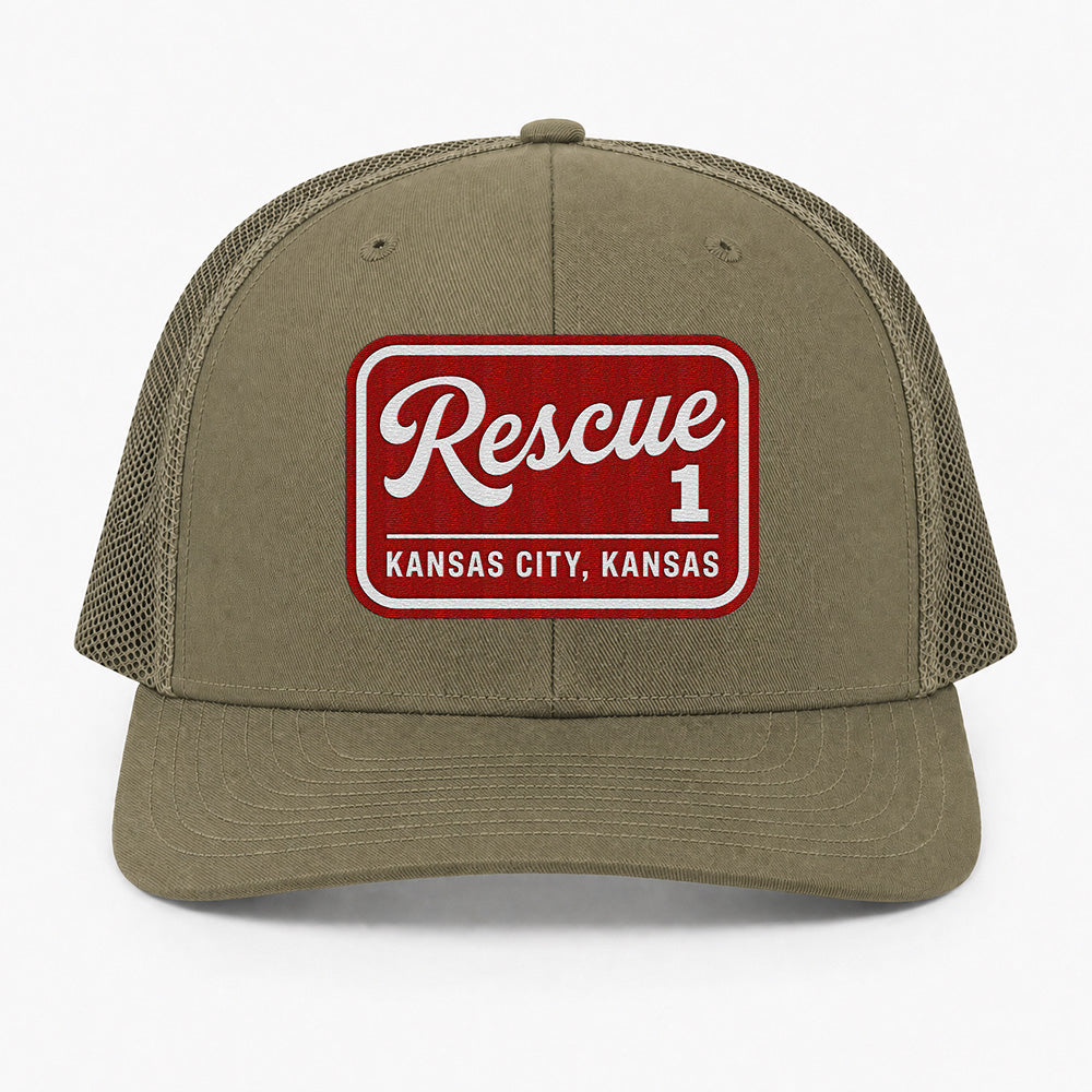 Custom Fire Department Patch Richardson 112 Trucker Cap - Embroidered
