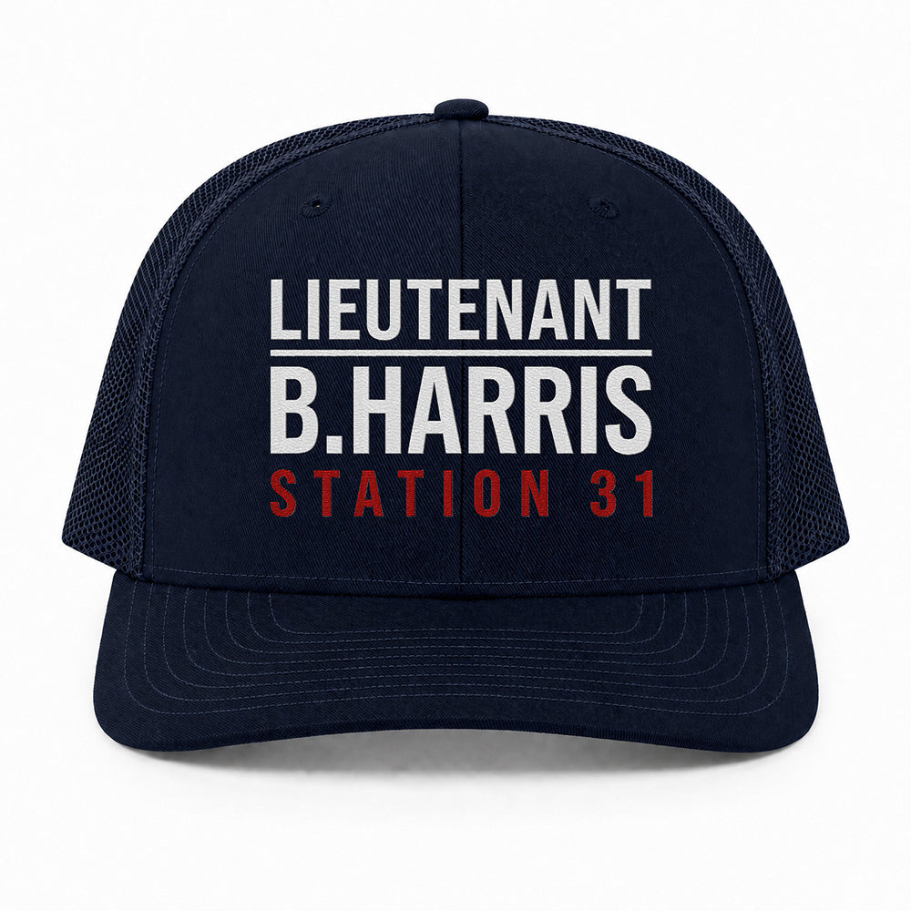 Custom Rank & Name Richardson 112 Trucker Cap - Embroidered