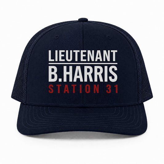 Custom Rank & Name Richardson 112 Trucker Cap - Embroidered