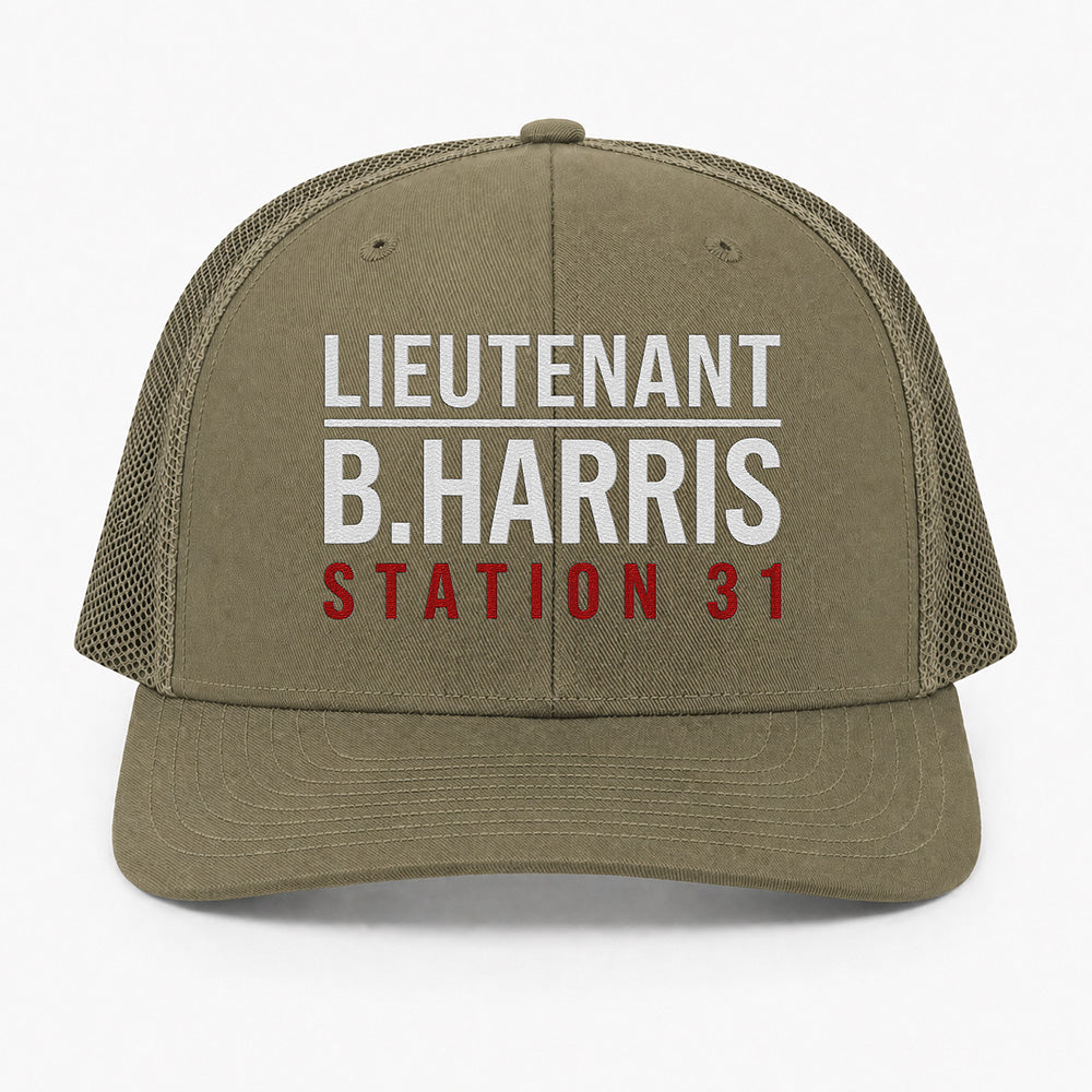 Custom Rank & Name Richardson 112 Trucker Cap - Embroidered