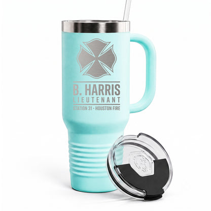Custom Rank & Name Engraved Tumbler 40oz