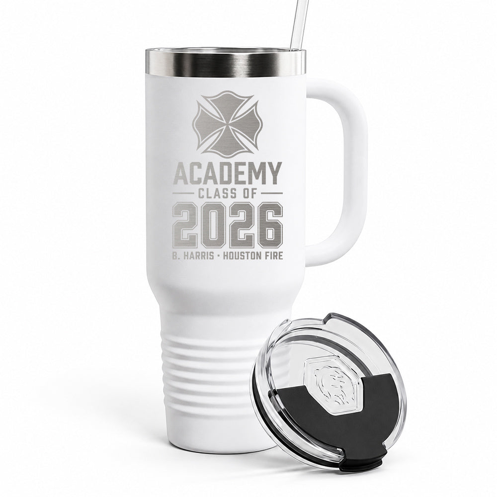 Custom Fire Academy Graduation Engraved Tumbler 40oz