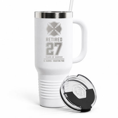 Custom Firefighter Retirement Engraved Tumbler 40oz